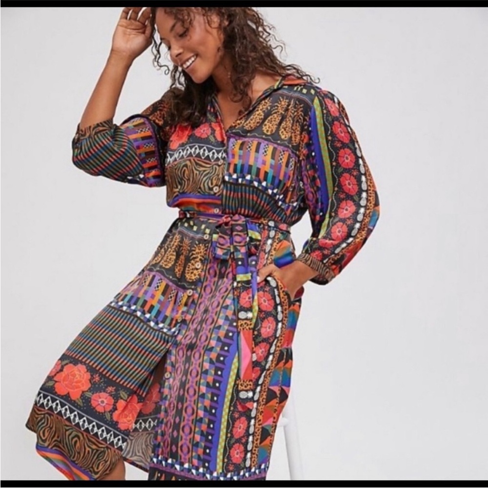 Farm Rio Multicolor Patterned Women's Dress - Picture 2 of 4